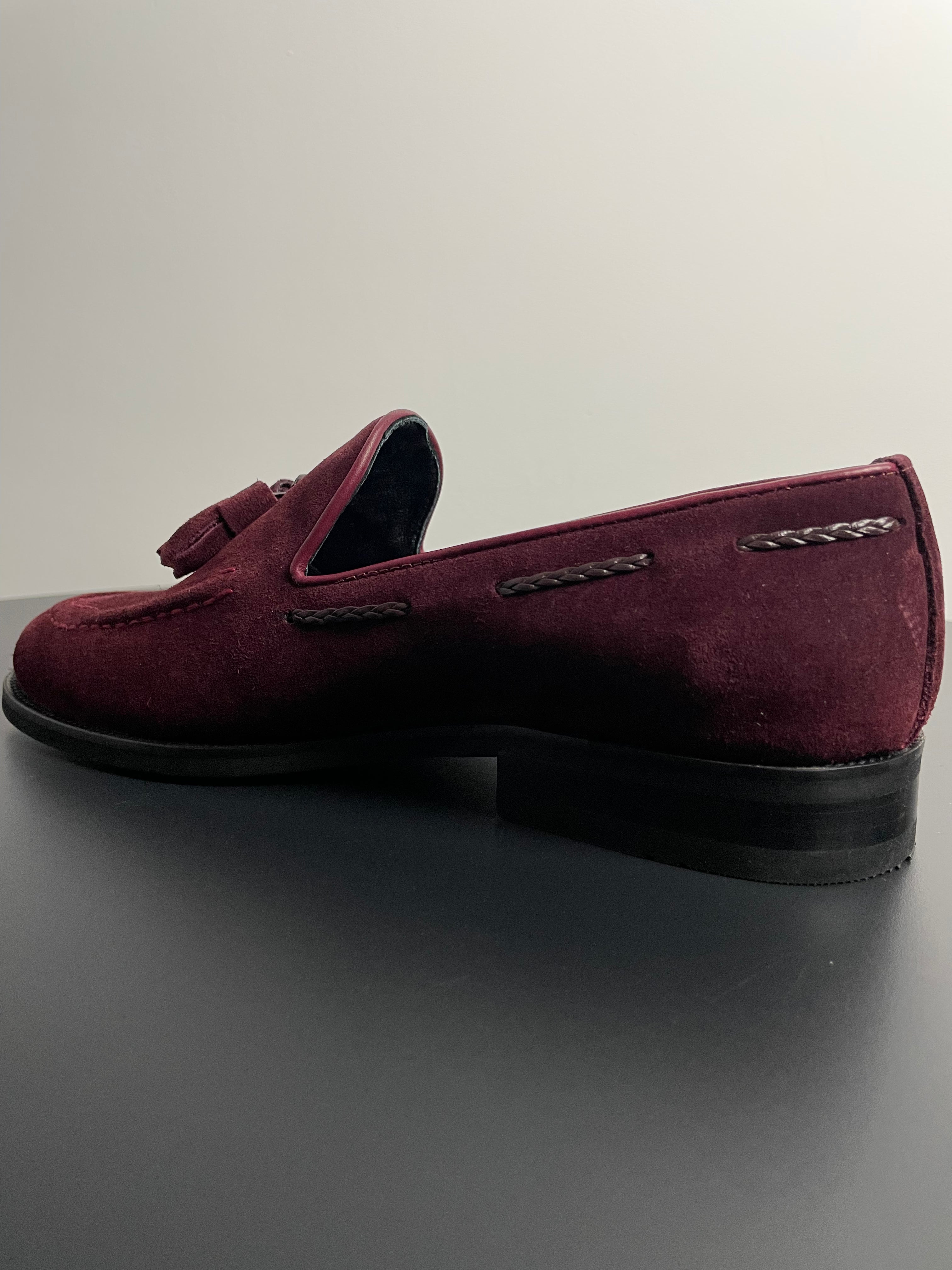 Florence Bordeaux Leren Suede Mocassins - Loafers - Instappers