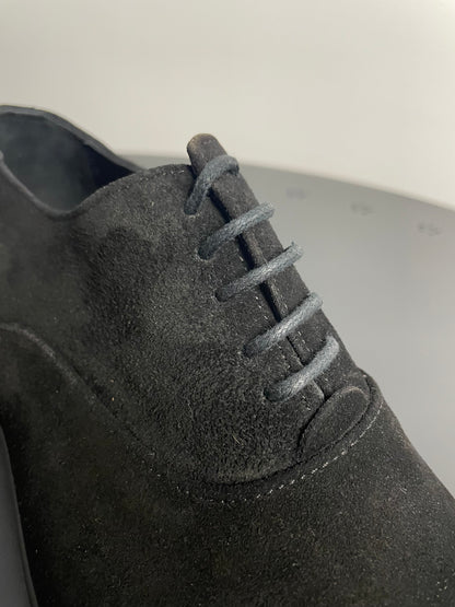 Mallorca Zwart Leren Suede Veterschoenen - Nette Schoenen