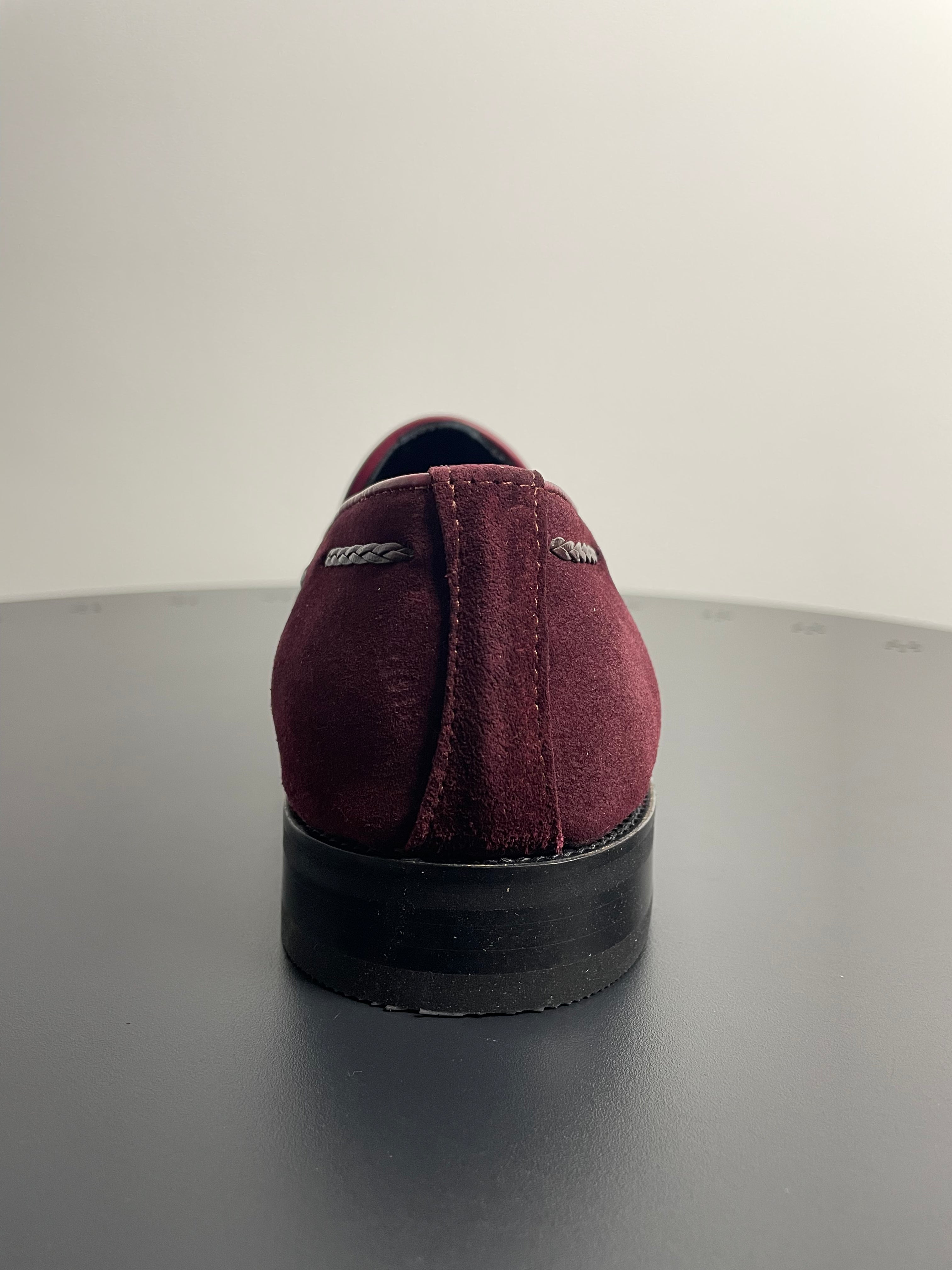 Florence Bordeaux Leren Suede Mocassins - Loafers - Instappers